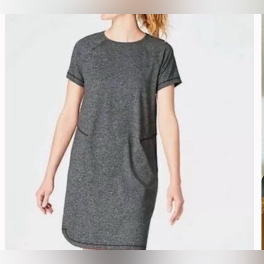 J. Jill Fit Out & About Shirttail Dress in Heather Gray. Size Large